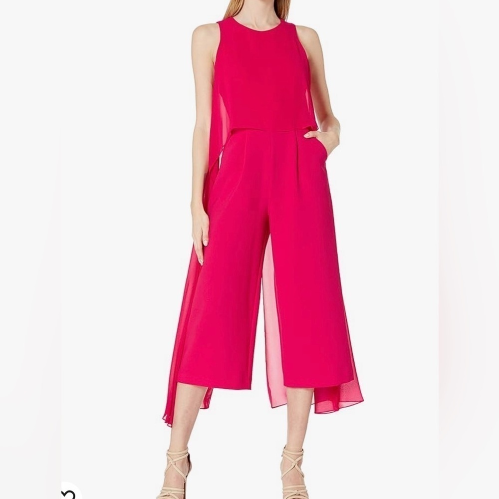 NWT Tahari ASL womens Sleeveless Fly Away Jumpsuit size 16 - Picture 1 of 11